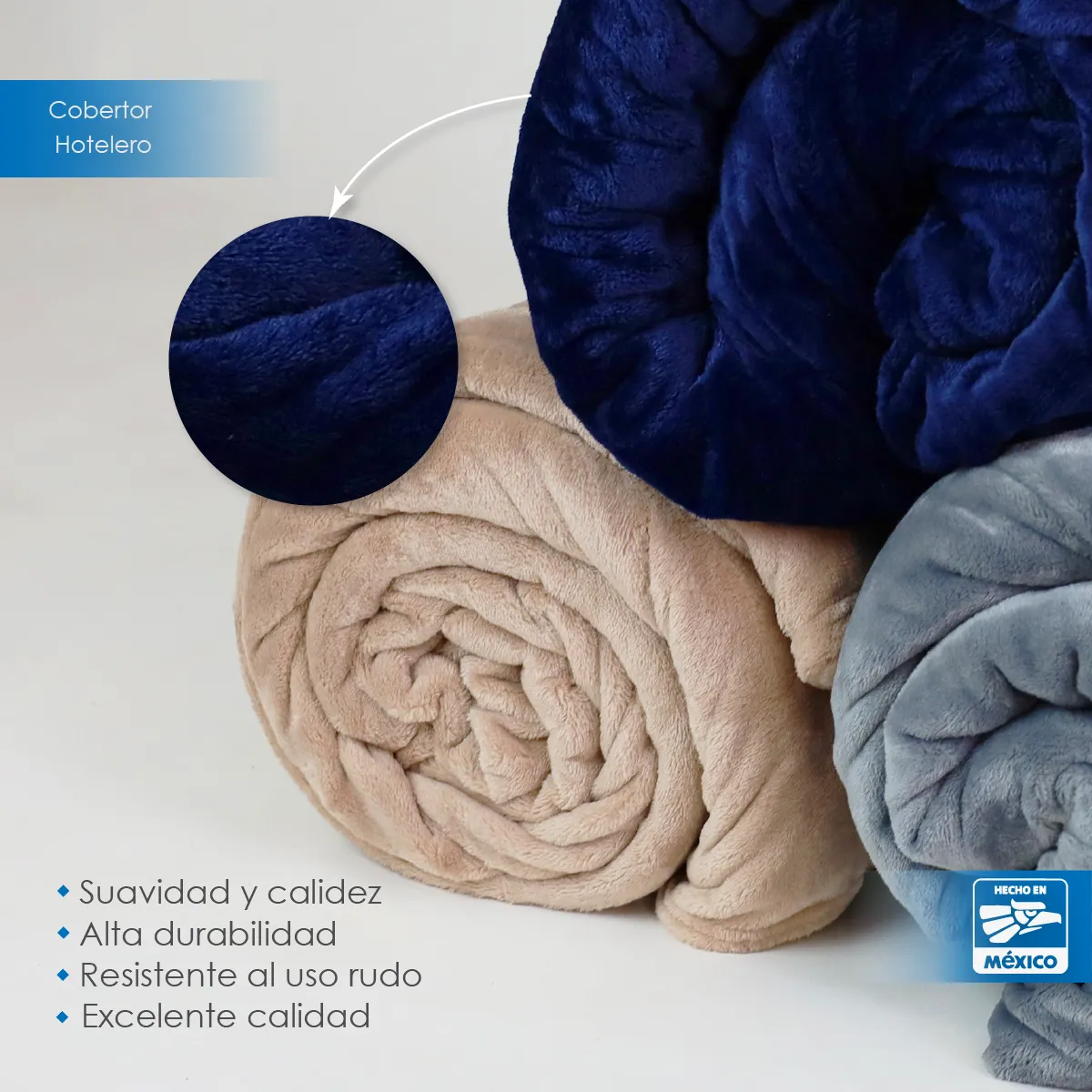 Cobertor Hotelero Individual - 1.14 kg / 1.60 x 2.35 m: imagen 3