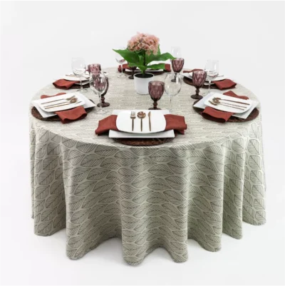 Mantel Redondo Yackard YE-246 HOJITAS BEIGE
