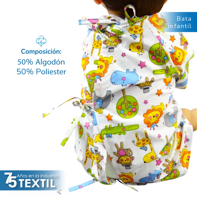 Bata de paciente Bebé talla: 0 - 2