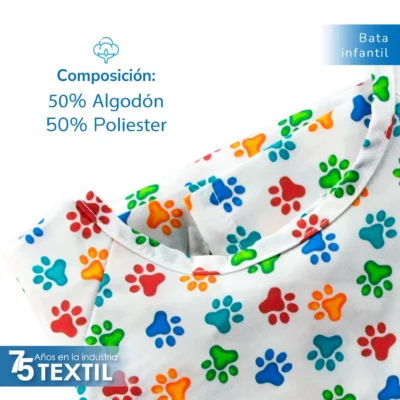 Bata de paciente Infantil talla: 2 - 4: imagen 4