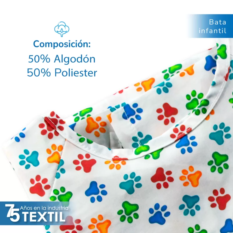 Bata de paciente Infantil talla: 2 - 4