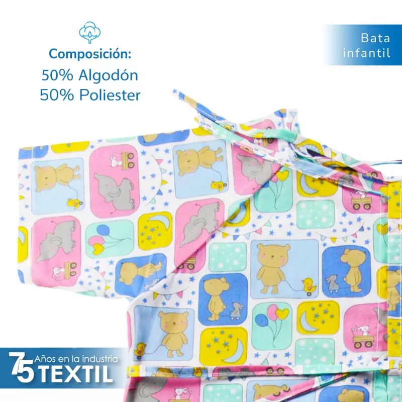 Bata de paciente Infantil talla: 6 - 8