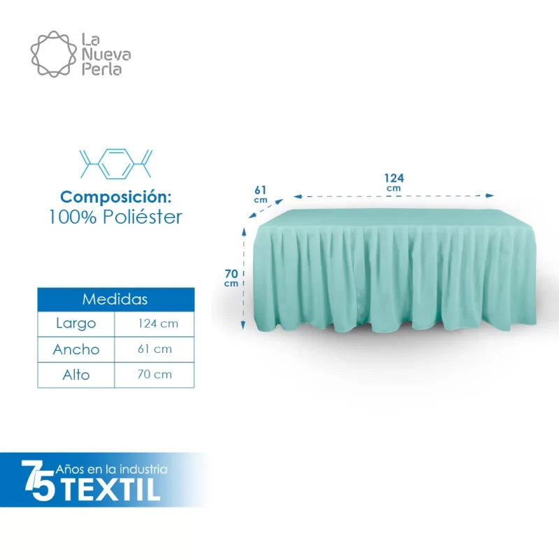 Bambalina Tergal Liverpool 124x61x70 cm (para tablón 120×60 cm) Gris Oxford