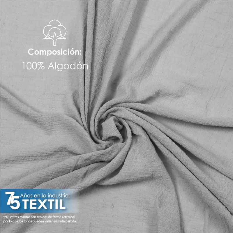 Gasa Teñida 1.90 M ancho Gris Plata