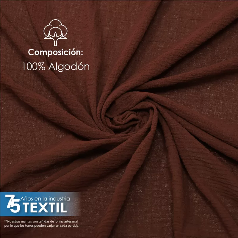 Gasa Teñida 1.90 M ancho Tabaco