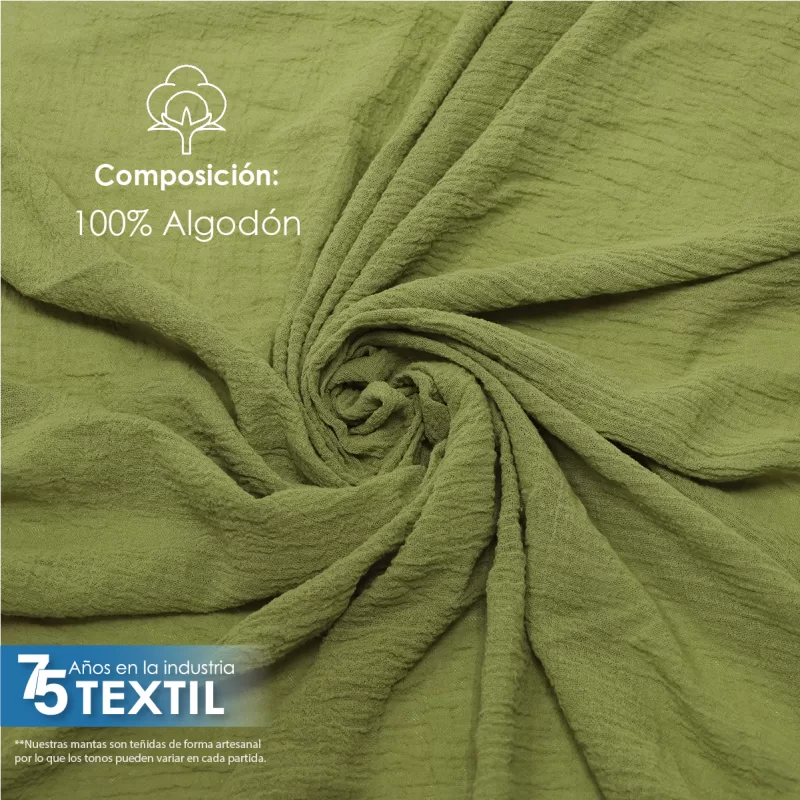 Gasa Teñida 1.90 M ancho Verde Infusión
