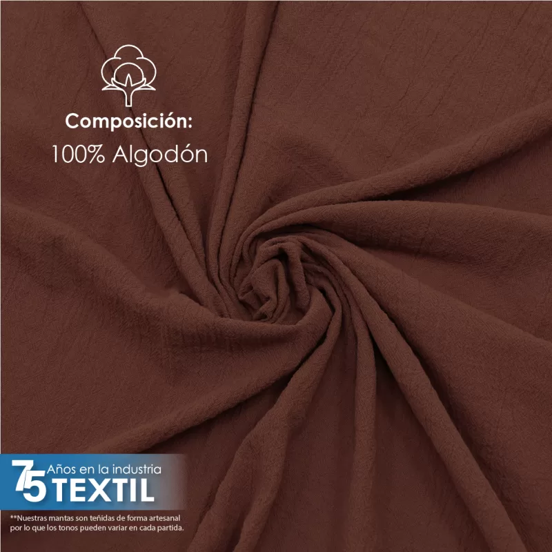 Manta Artesanal 1.90 M ancho Tabaco