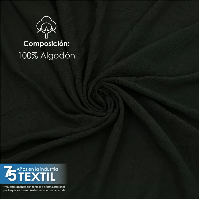 Manta Artesanal 1.90 M ancho Verde Militar