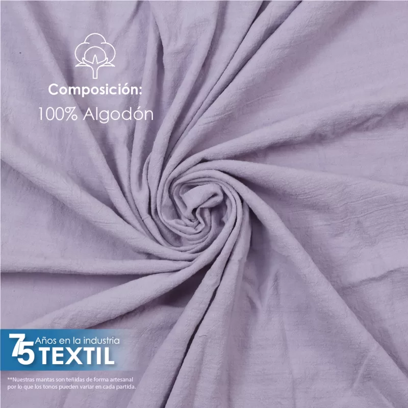Manta Lino 1.70 M ancho Lavanda