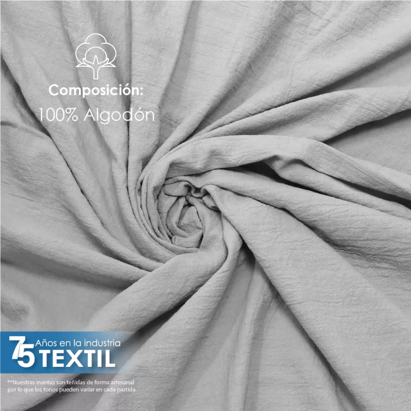 Manta Lino 1.70 M ancho Gris Plata