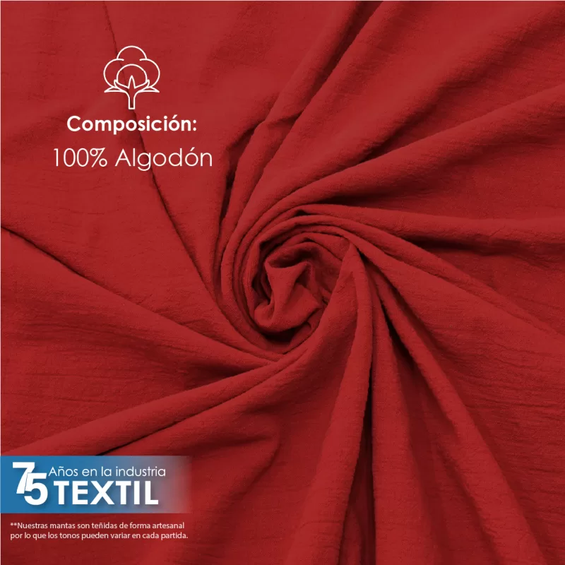 Manta Lino 1.70 M ancho Rojo
