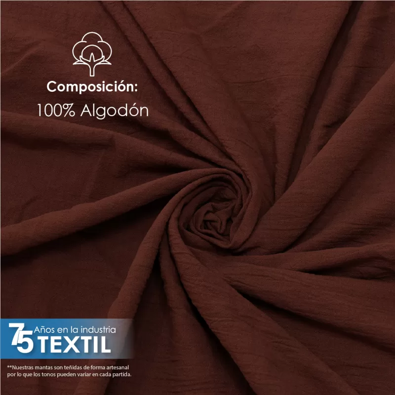 Manta Lino 1.70 M ancho Tabaco