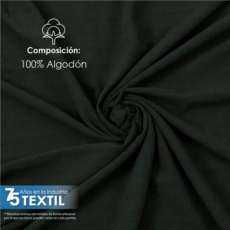 Manta Lino 1.70 M ancho Verde Militar