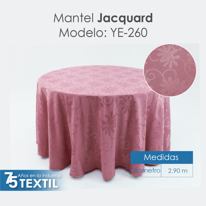 Mantel Yackard Redondo YE-260 PALO DE ROSA