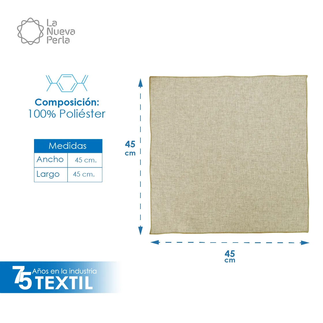 Servilleta Lino Ginebra 45x45 cm Menta: imagen 2