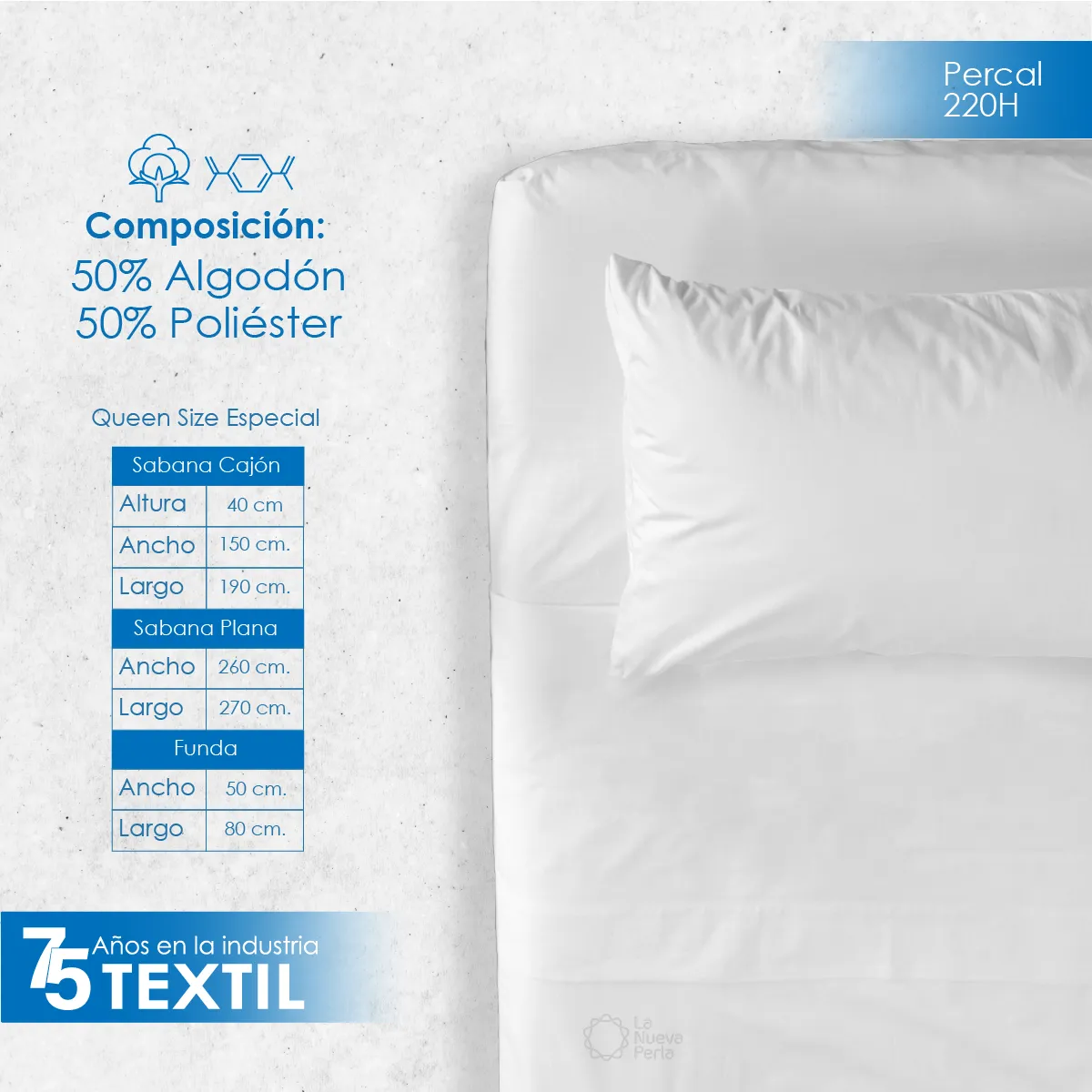 Juego de Sábanas 220H Queen Size Colchón Alto 40 cm: imagen 2
