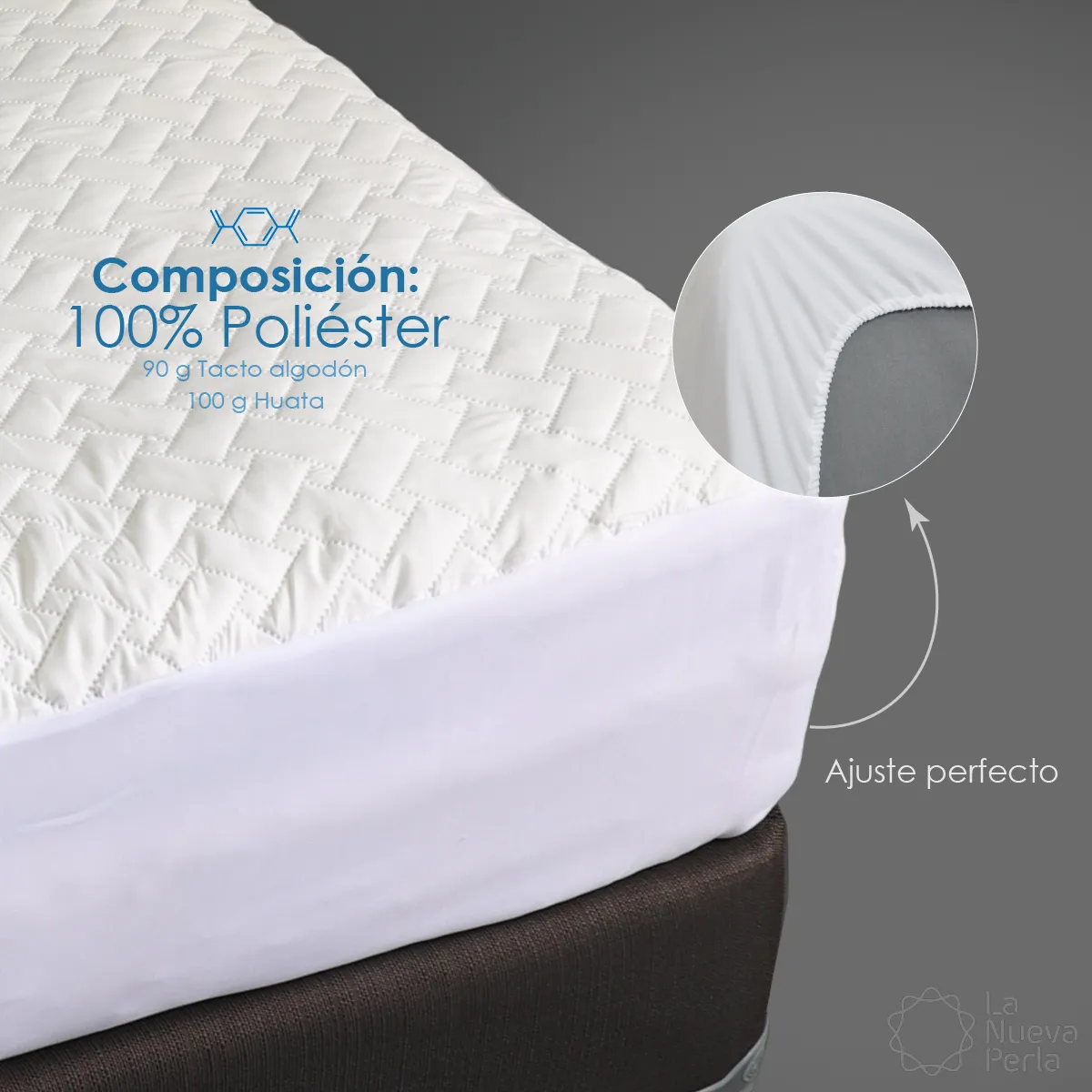Cubre Colchón Capitonado Queen Size Colchón Alto: imagen 4