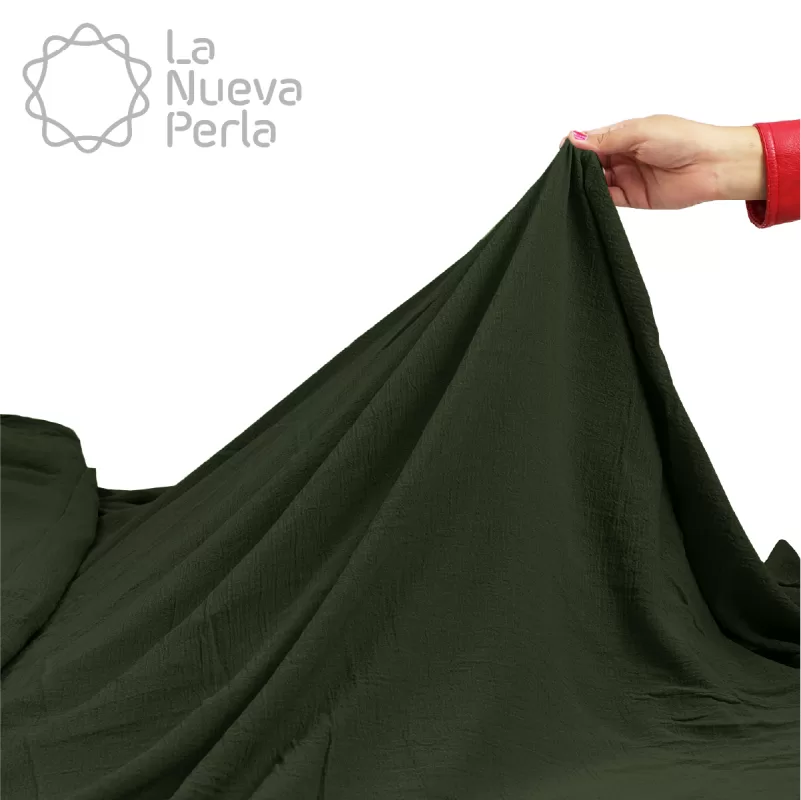 Gasa Teñida 1.90 M ancho Verde Militar