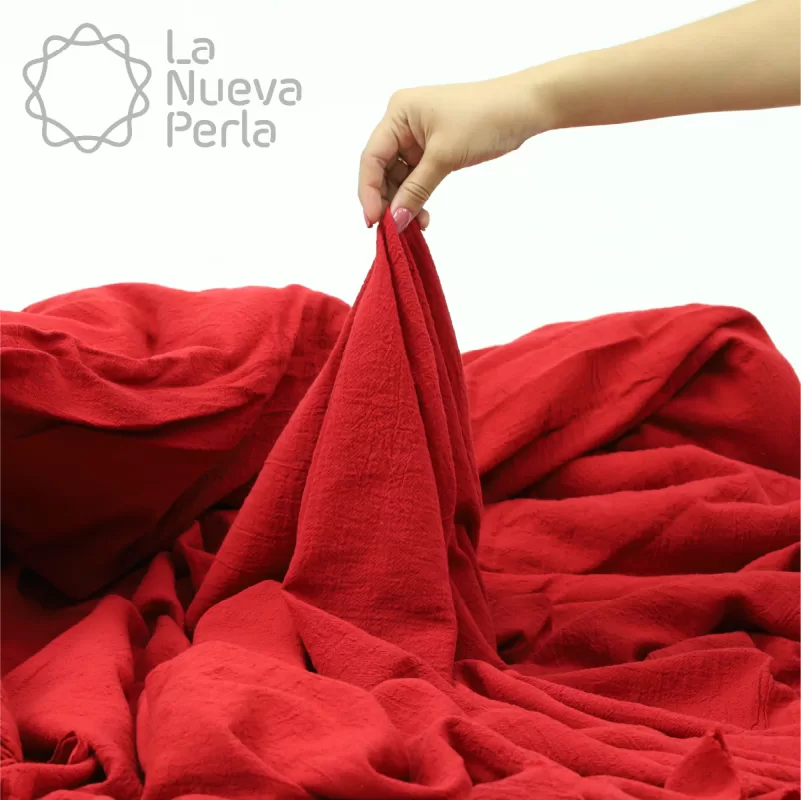 Manta Artesanal 1.90 M ancho Rojo