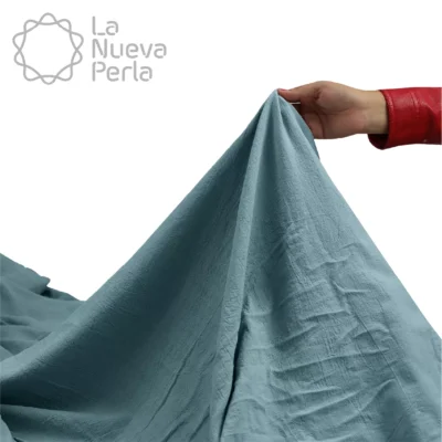 Manta Lino 1.70 M ancho Azul Cemento: imagen 6