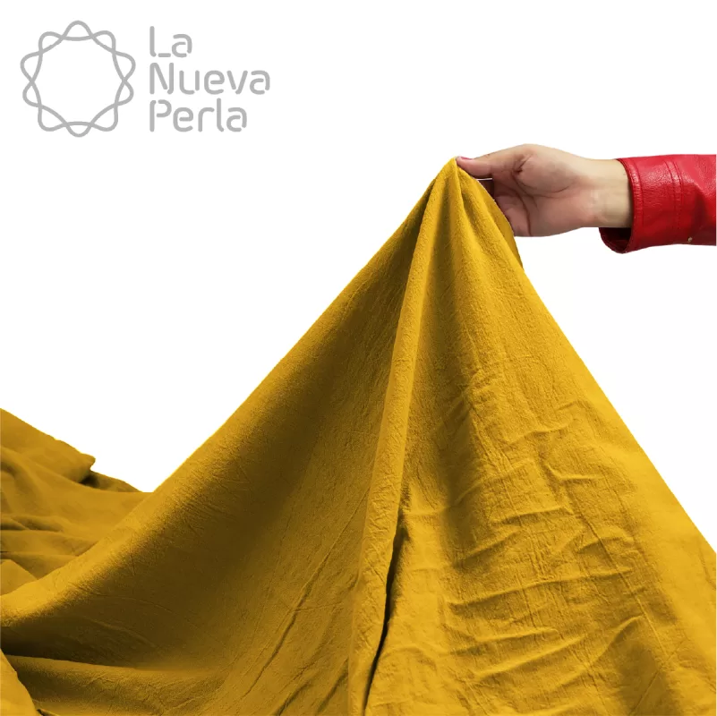 Manta Lino 1.70 M ancho Mostaza