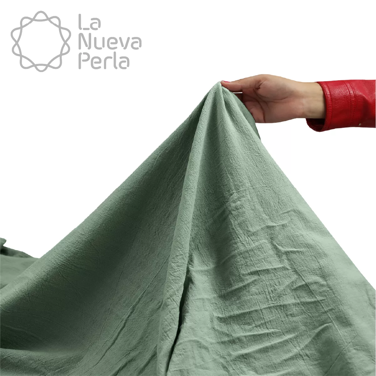 Manta Lino 1.70 M ancho Sage: imagen 5