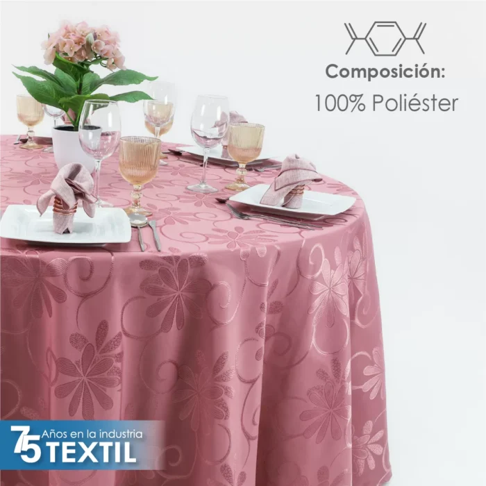Mantel Yackard Redondo YE-260 PALO DE ROSA