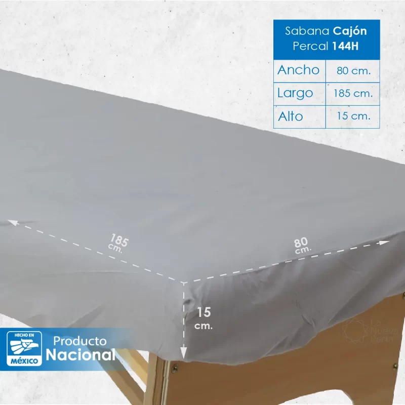 Sábana de Cajón SPA 144H Gris Perla