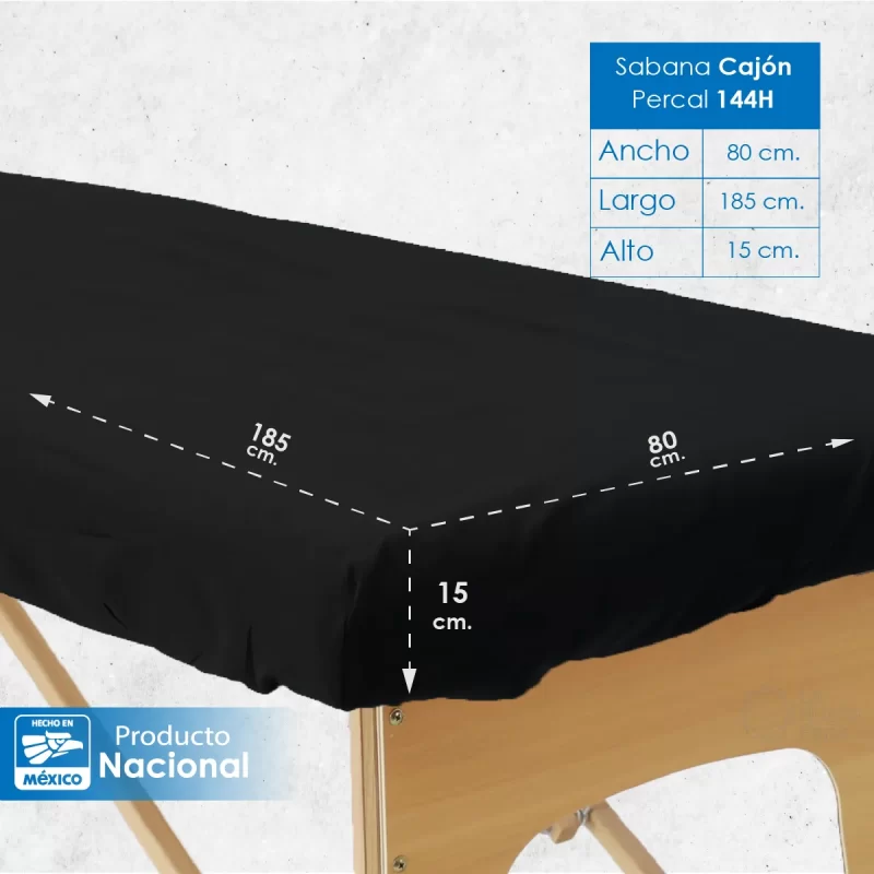 Juego Sábanas de Spa 144H Negro
