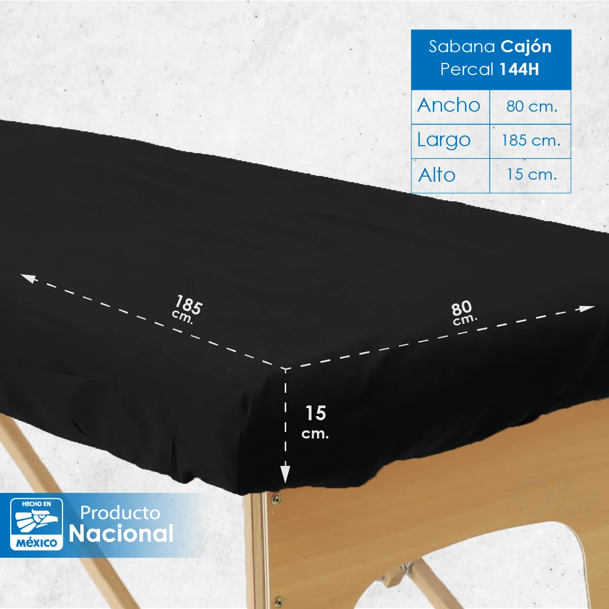 Sábana de Cajón SPA 144H Negro: imagen 2