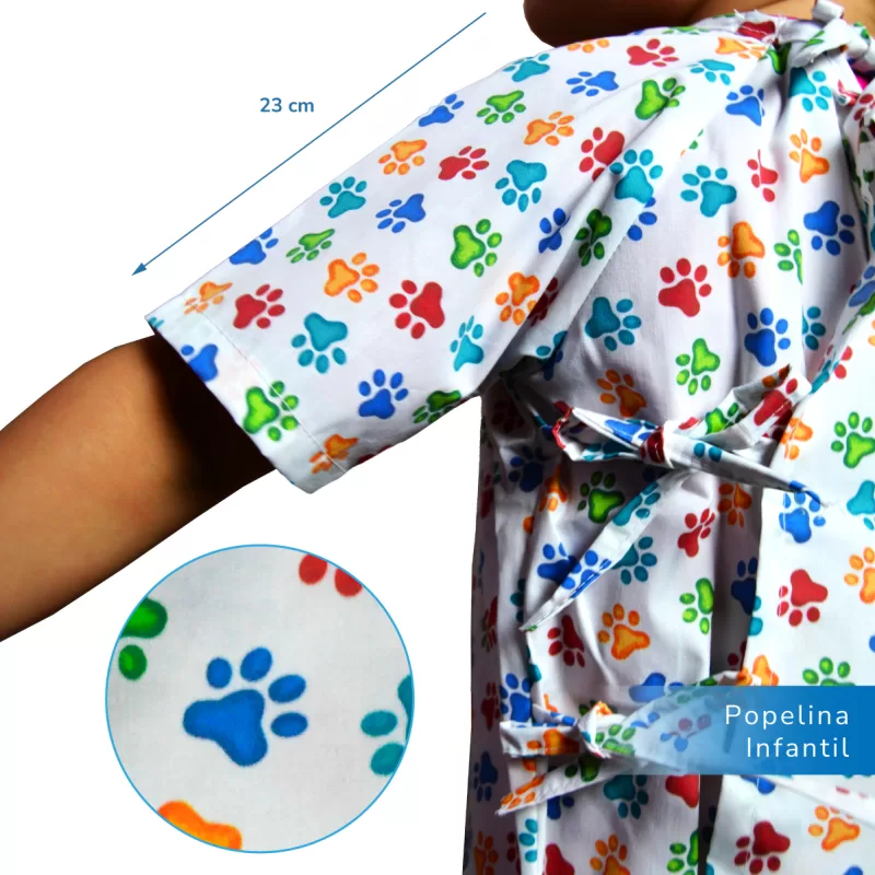 Bata de paciente Infantil talla: 2 - 4