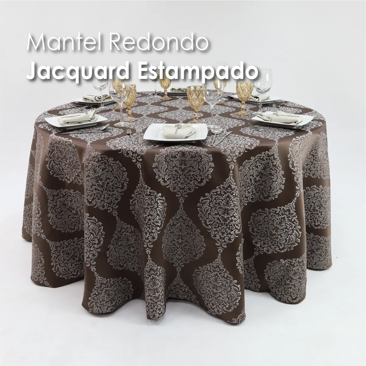 Mantel Yackard Redondo YE-177 CHOHOLATE: imagen 5