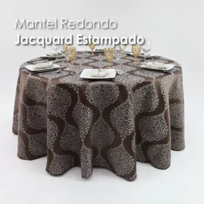 Mantel Yackard Redondo YE-177 CHOHOLATE: imagen 4