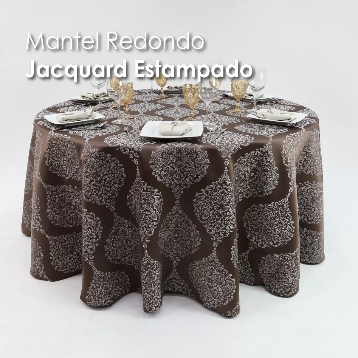 Mantel Yackard Redondo YE-177 CHOHOLATE: imagen 4