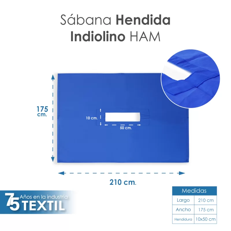 Sábana hospitalaria Hendida 175 x 210 cm Indiolino HAM