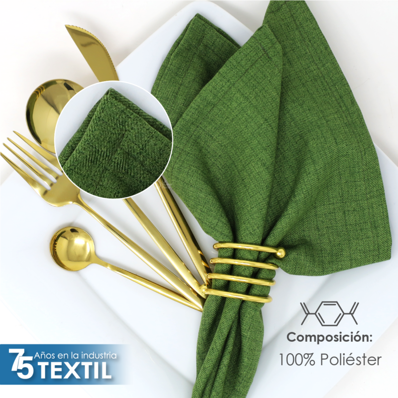 Servilleta Lino Venecia 45x45 cm Verde Aguacate