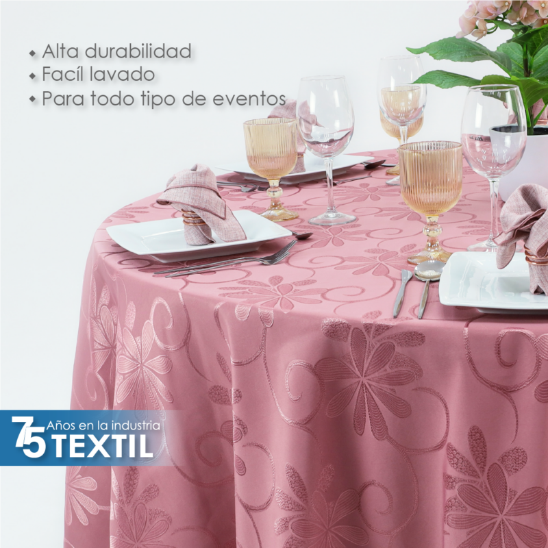 Mantel Yackard Redondo YE-260 PALO DE ROSA