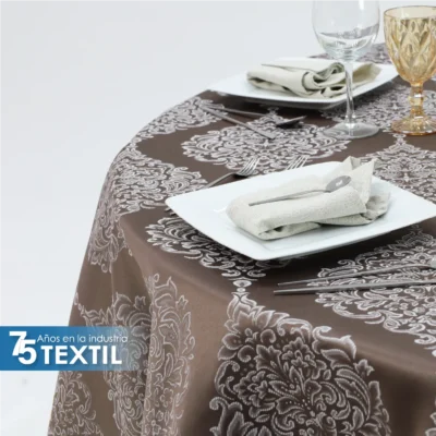 Mantel Yackard Redondo YE-177 CHOHOLATE: imagen 4