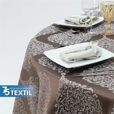 Mantel Yackard Redondo YE-177 CHOHOLATE: imagen 5