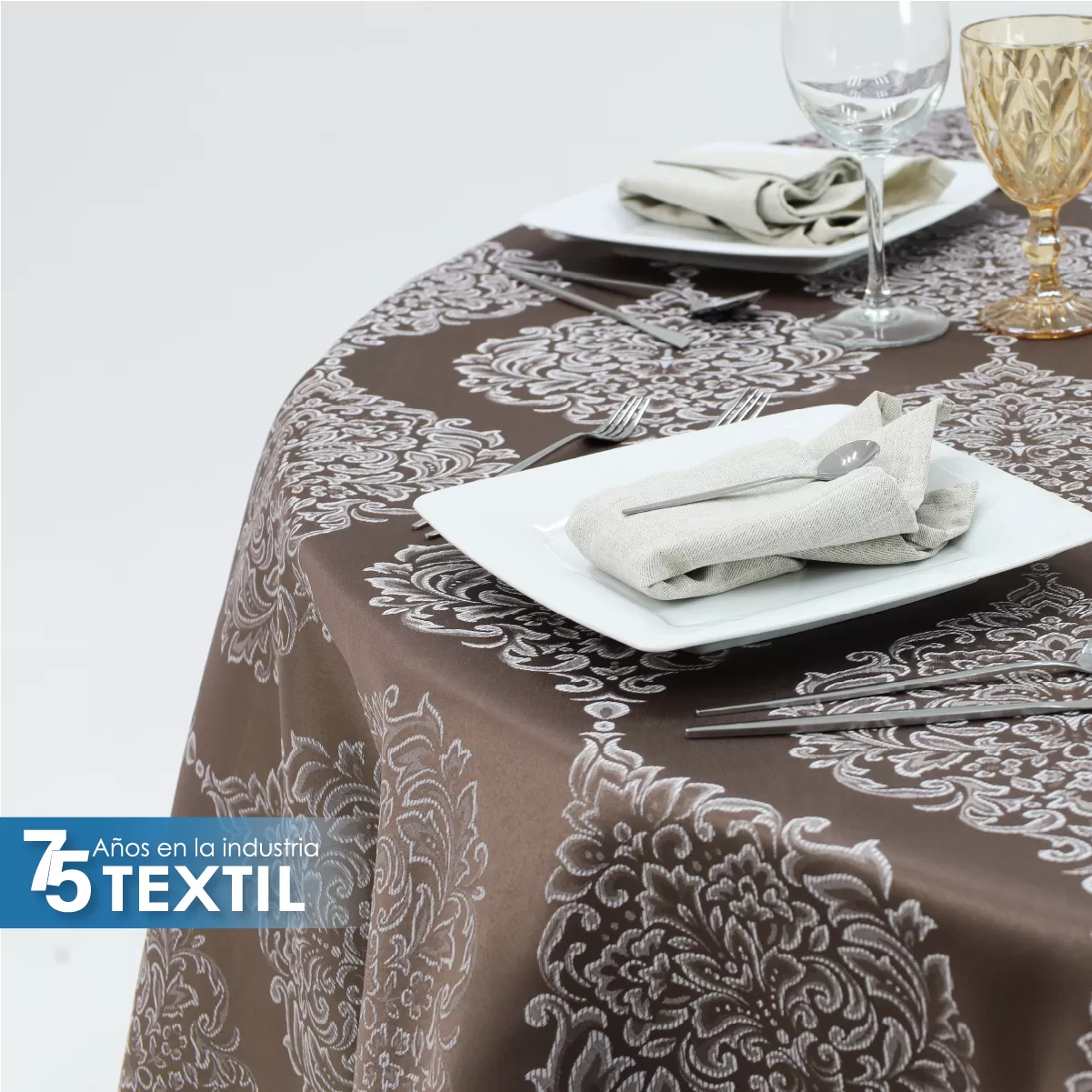 Mantel Yackard Redondo YE-177 CHOHOLATE: imagen 5