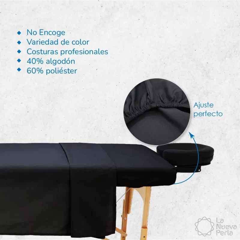 Sábana plana SPA 144H Negro