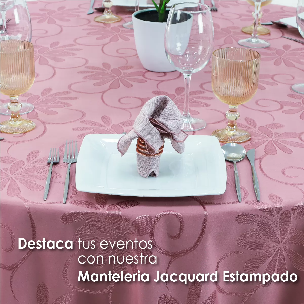 Mantel Yackard Redondo YE-260 PALO DE ROSA: imagen 6