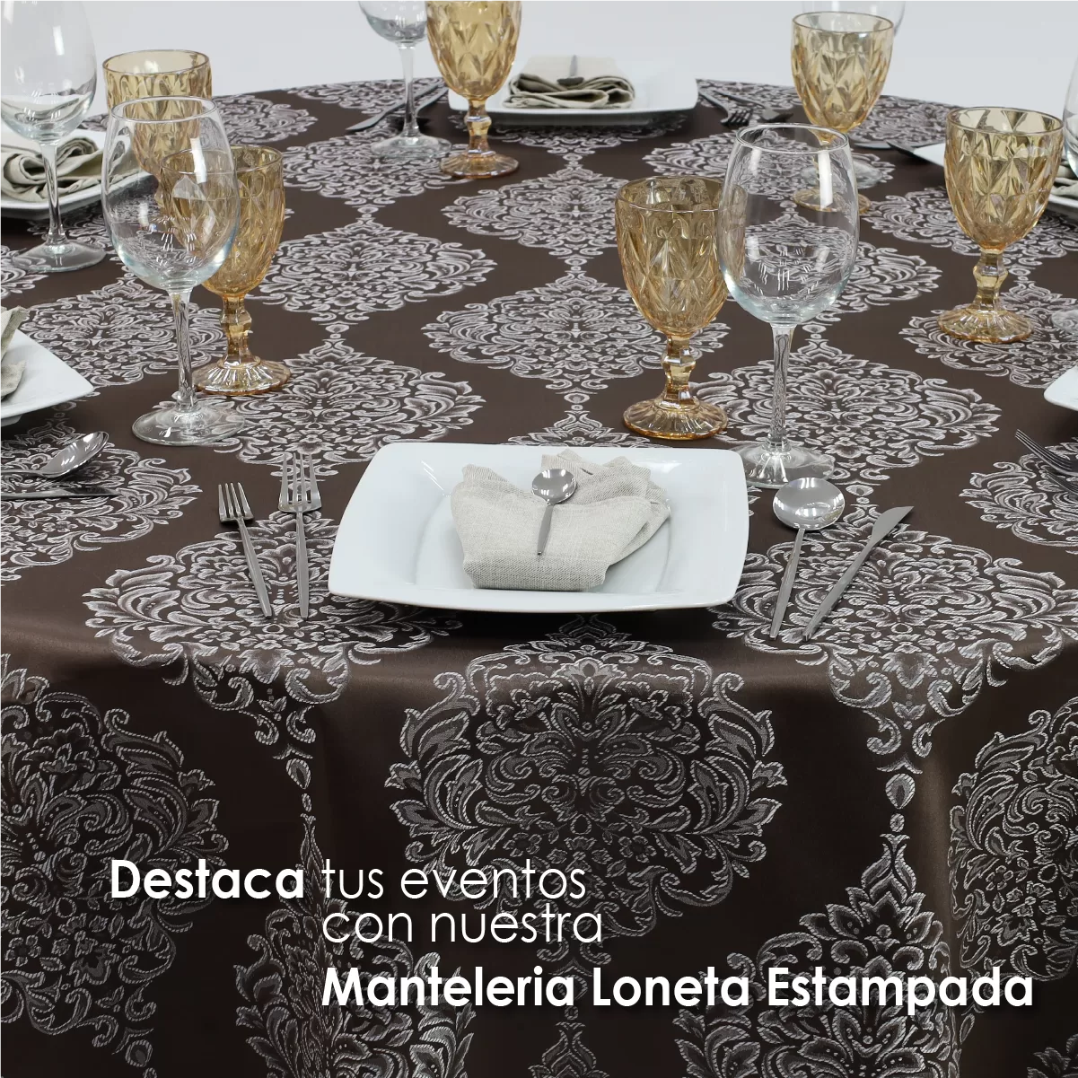 Mantel Yackard Redondo YE-177 CHOHOLATE: imagen 6