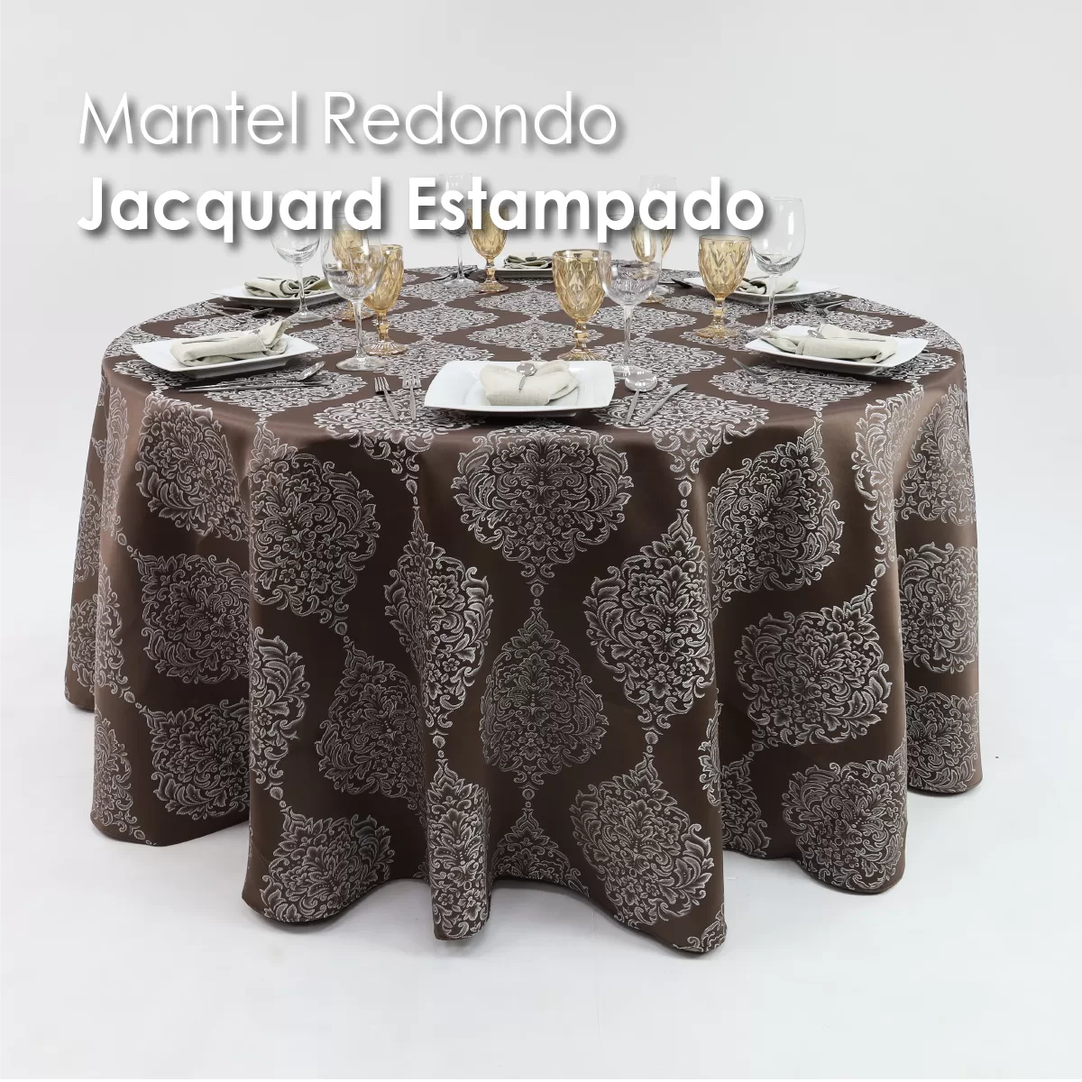 Mantel Yackard Redondo YE-177 CHOHOLATE: imagen 7