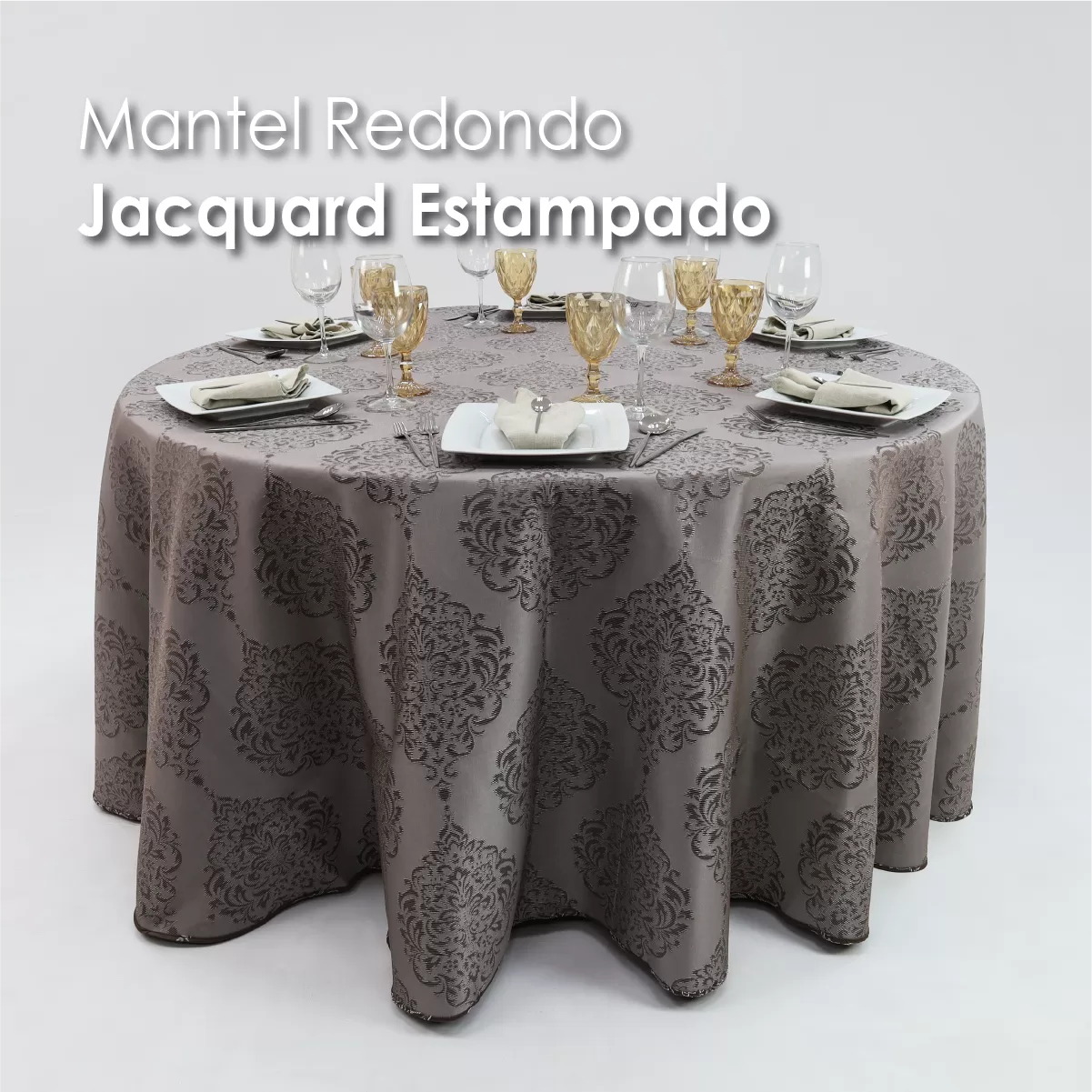 Mantel Yackard Redondo YE-177 CHOHOLATE: imagen 8
