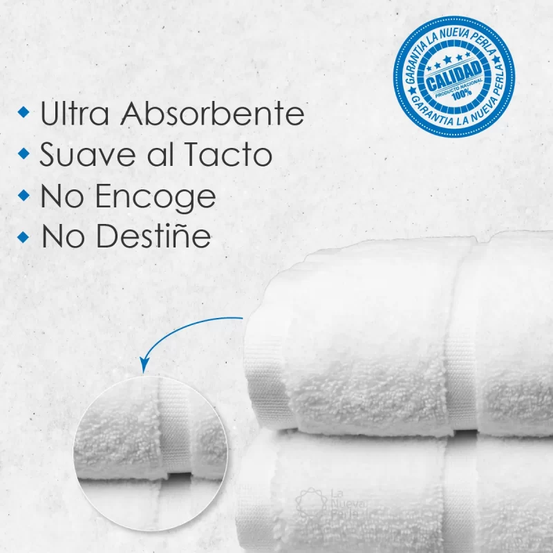 Toalla Microfibra Medio Baño Blanco