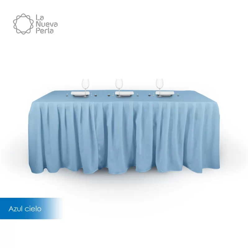 Bambalina Tergal Liverpool 244x76x74 cm (para tablón 244×75 cm) Azul Cielo