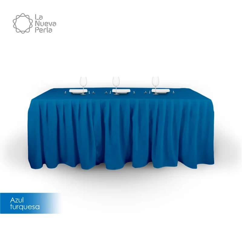 Bambalina Tergal Liverpool 244x76x74 cm (para tablón 244×75 cm) Azul Turquesa