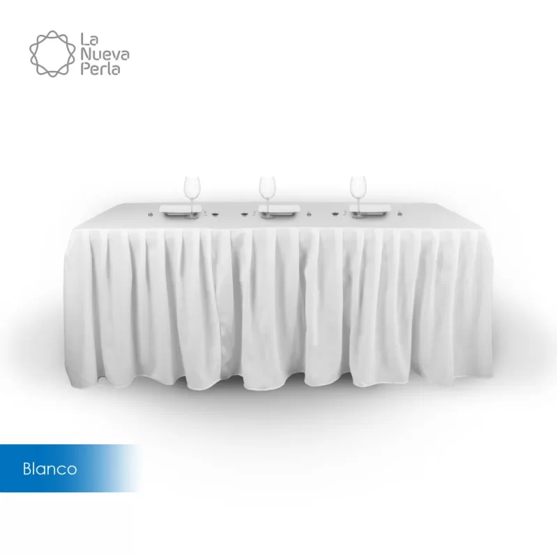 Bambalina Tergal Liverpool 244x76x74 cm (para tablón 244×75 cm) Blanco