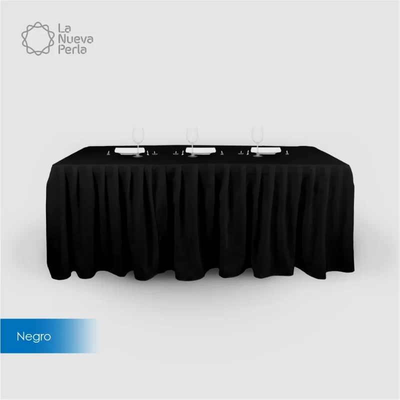 Bambalina Tergal Liverpool 244x76x74 cm (para tablón 244×75 cm) Negro